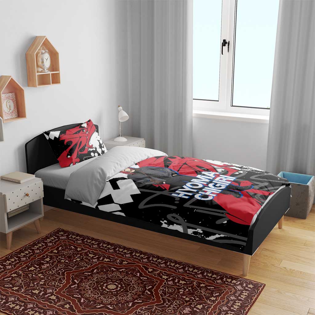 Hyoma Chigiri Blue Lock Bedding Set Urban Graffiti Street Art Style