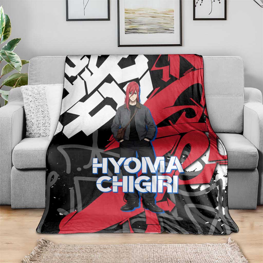 Hyoma Chigiri Blue Lock Blanket Urban Graffiti Street Art Style
