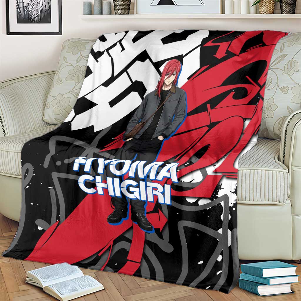 Hyoma Chigiri Blue Lock Blanket Urban Graffiti Street Art Style