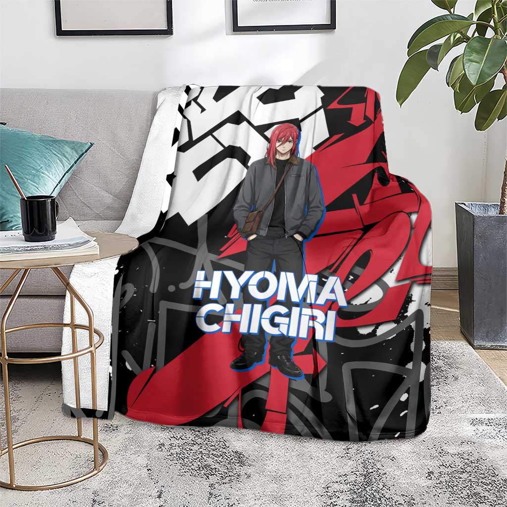 Hyoma Chigiri Blue Lock Blanket Urban Graffiti Street Art Style