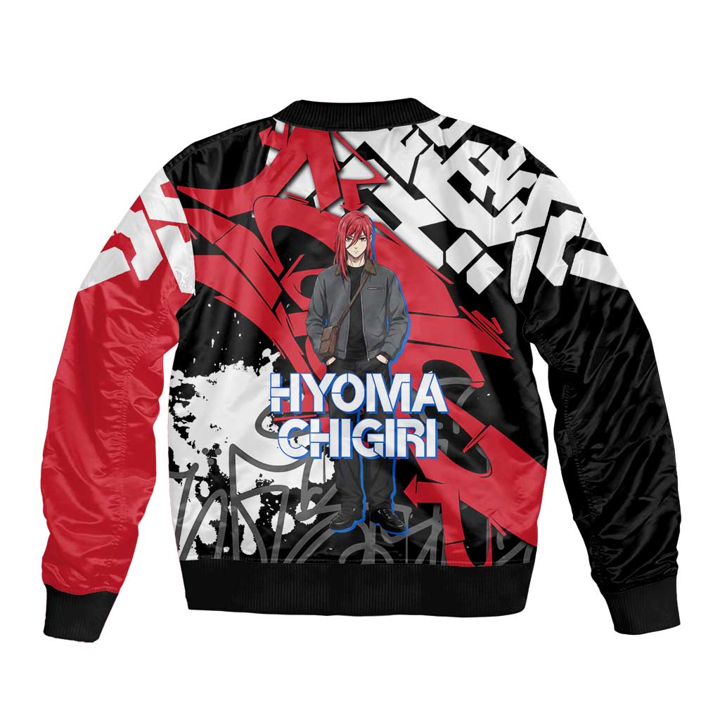 Hyoma Chigiri Blue Lock Bomber Jacket Urban Graffiti Street Art Style