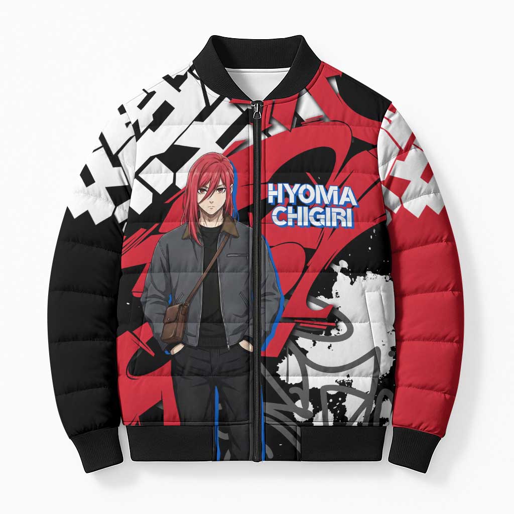 Hyoma Chigiri Blue Lock Bomber Puffer Jacket Urban Graffiti Street Art Style