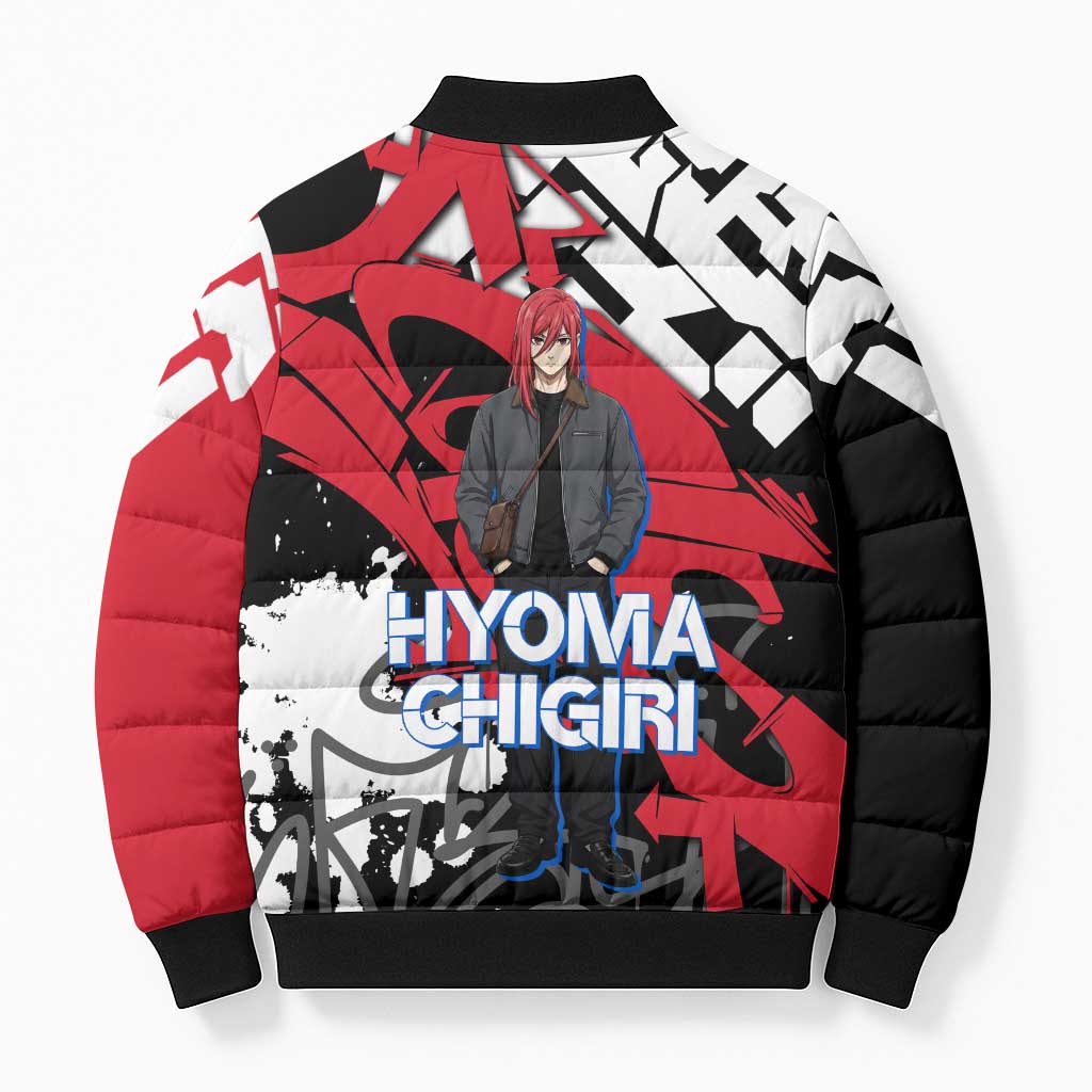 Hyoma Chigiri Blue Lock Bomber Puffer Jacket Urban Graffiti Street Art Style