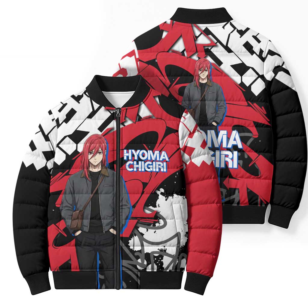 Hyoma Chigiri Blue Lock Bomber Puffer Jacket Urban Graffiti Street Art Style