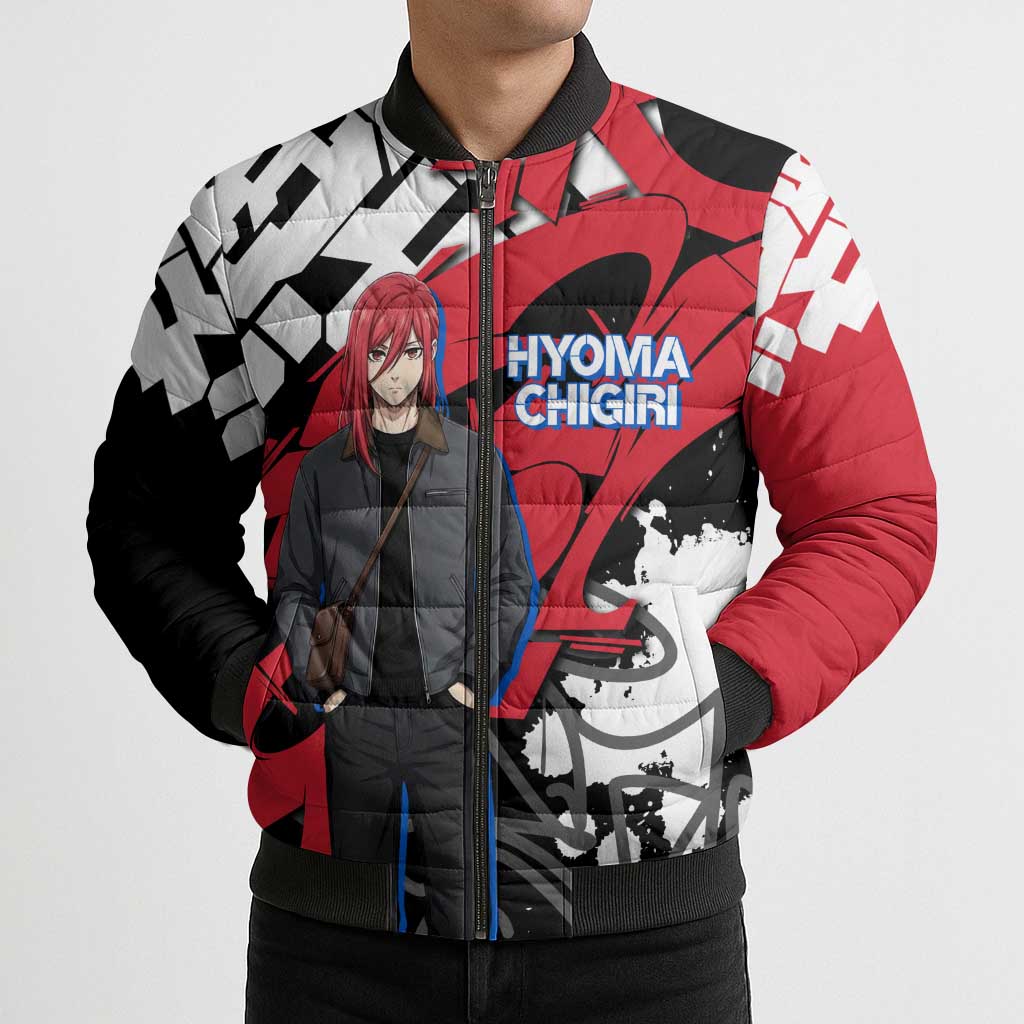 Hyoma Chigiri Blue Lock Bomber Puffer Jacket Urban Graffiti Street Art Style
