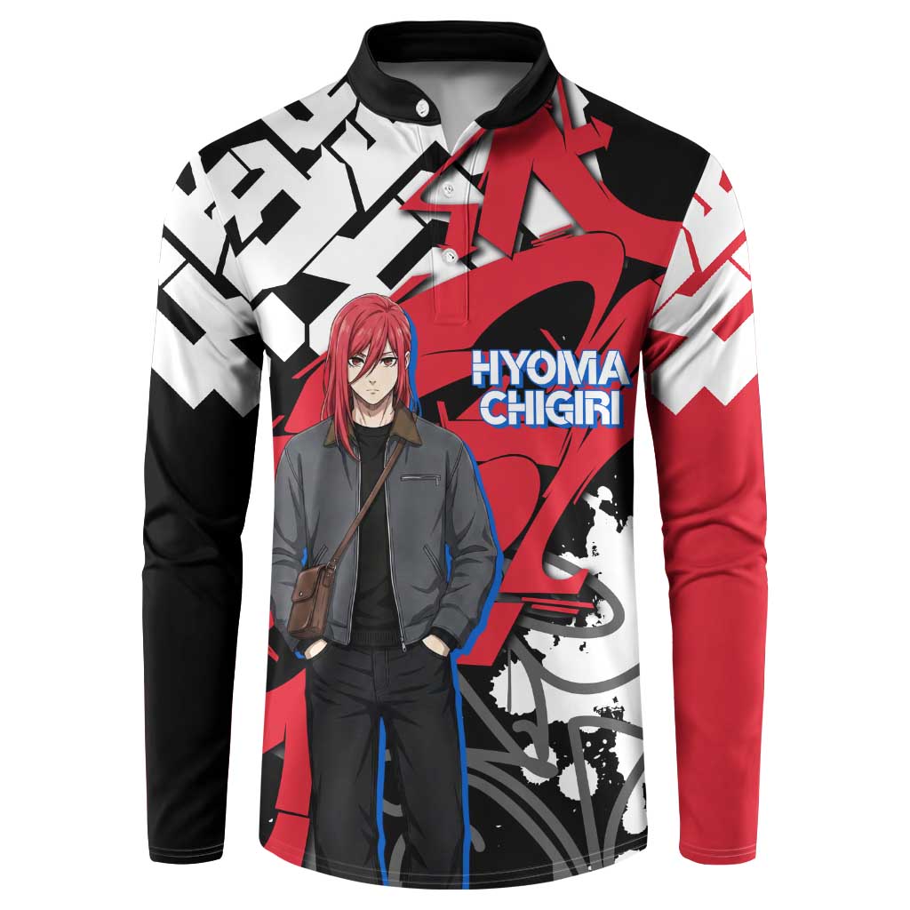Hyoma Chigiri Blue Lock Button Sweatshirt Urban Graffiti Street Art Style