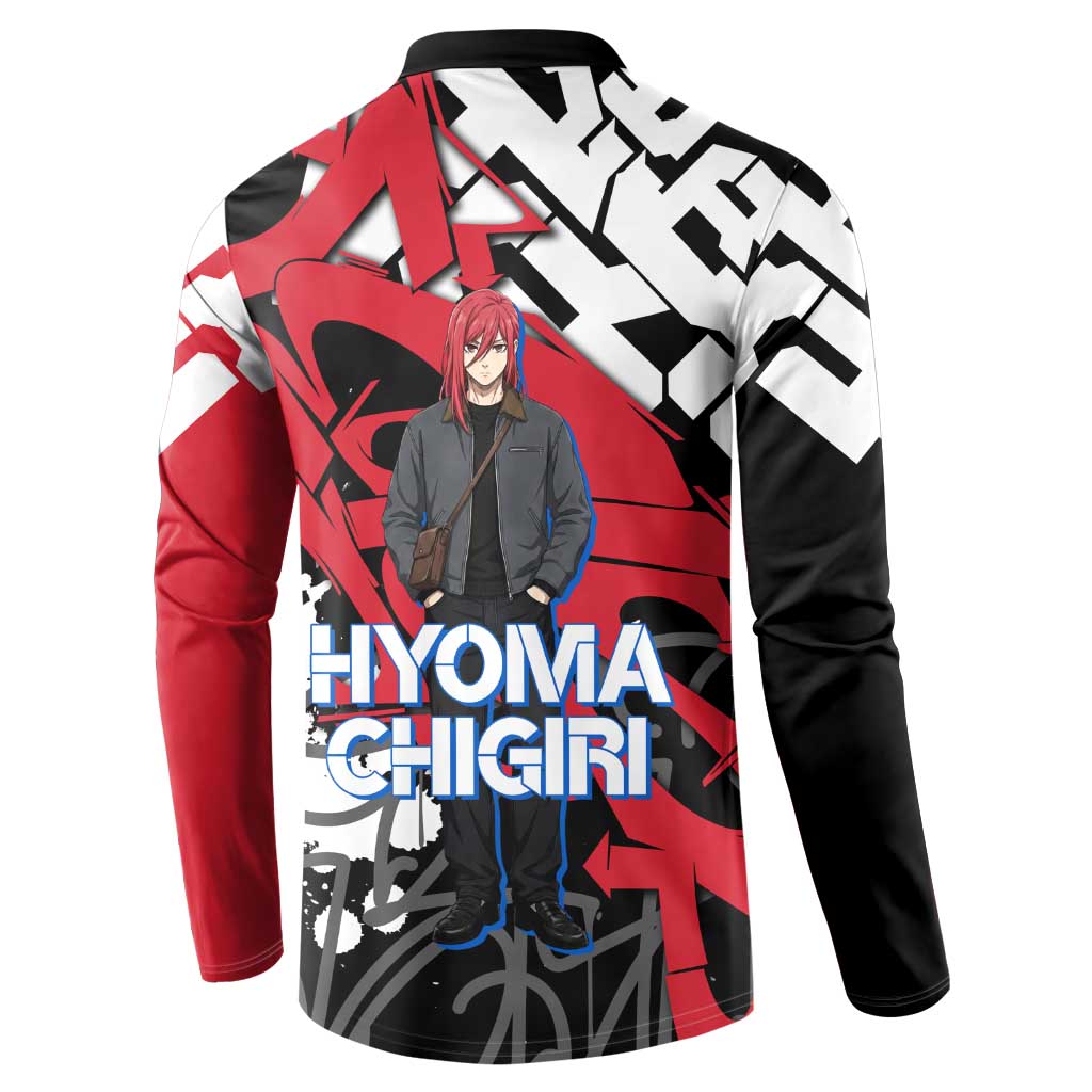 Hyoma Chigiri Blue Lock Button Sweatshirt Urban Graffiti Street Art Style