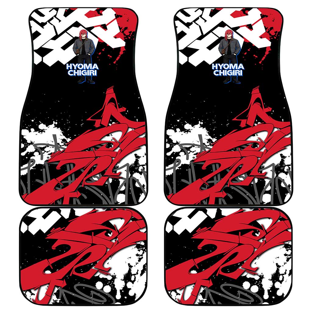 Hyoma Chigiri Blue Lock Car Mats Urban Graffiti Street Art Style