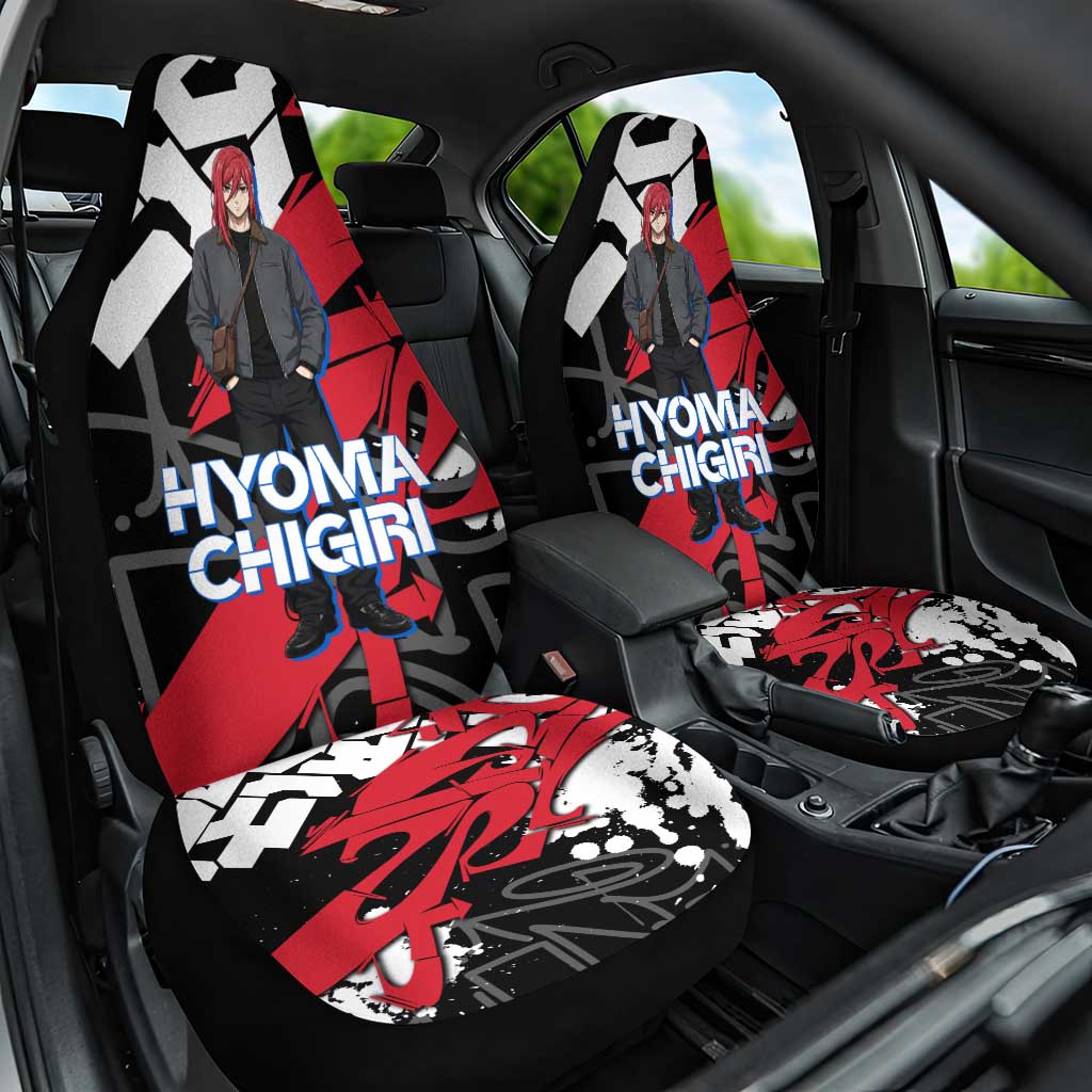Hyoma Chigiri Blue Lock Car Seat Cover Urban Graffiti Street Art Style