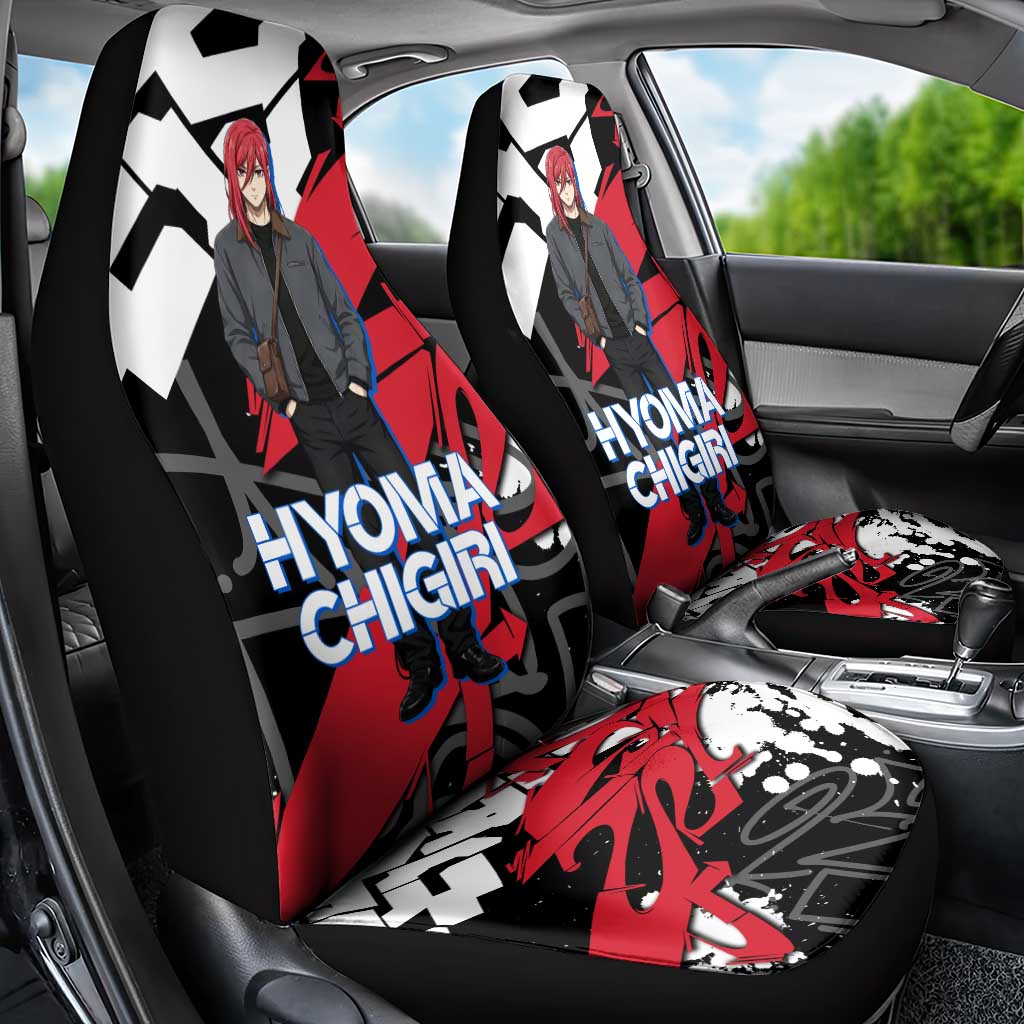 Hyoma Chigiri Blue Lock Car Seat Cover Urban Graffiti Street Art Style