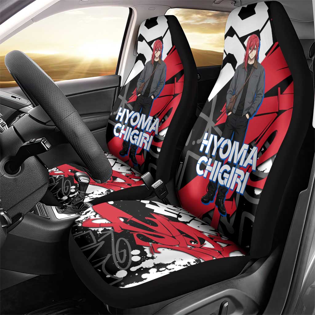 Hyoma Chigiri Blue Lock Car Seat Cover Urban Graffiti Street Art Style
