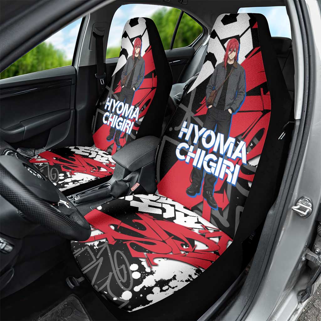 Hyoma Chigiri Blue Lock Car Seat Cover Urban Graffiti Street Art Style