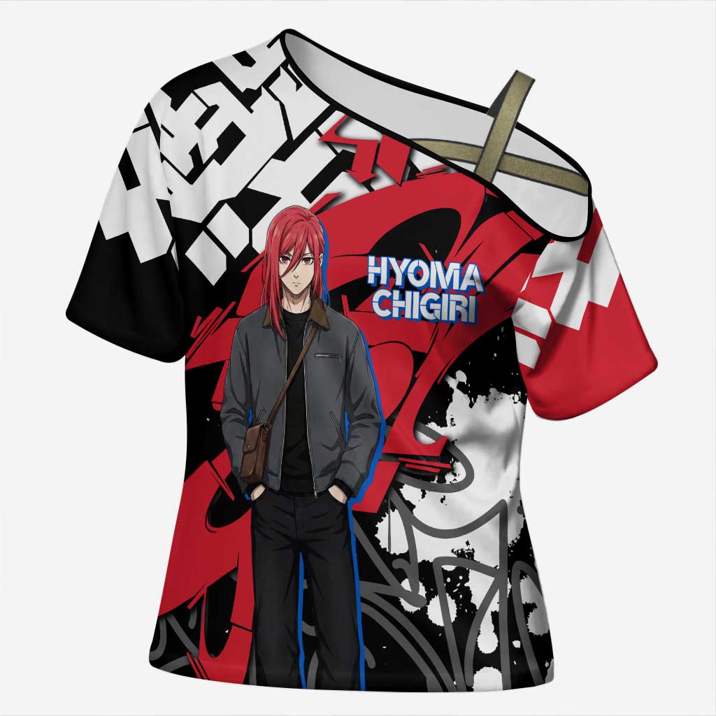 Hyoma Chigiri Blue Lock Cross Shoulder Shirt Urban Graffiti Street Art Style