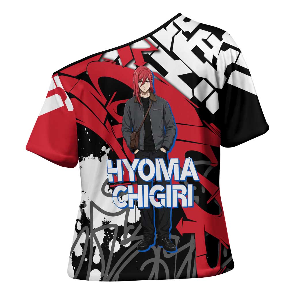 Hyoma Chigiri Blue Lock Cross Shoulder Shirt Urban Graffiti Street Art Style