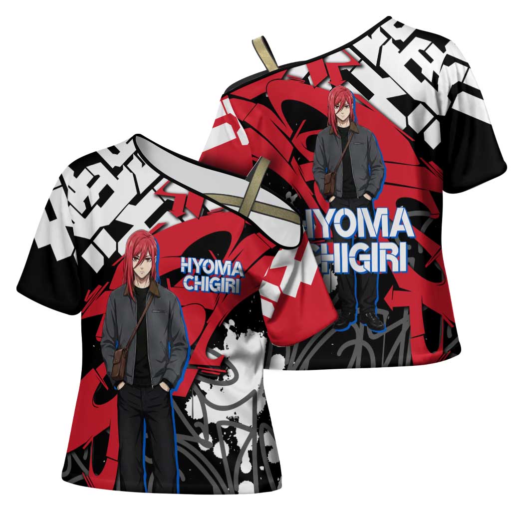 Hyoma Chigiri Blue Lock Cross Shoulder Shirt Urban Graffiti Street Art Style