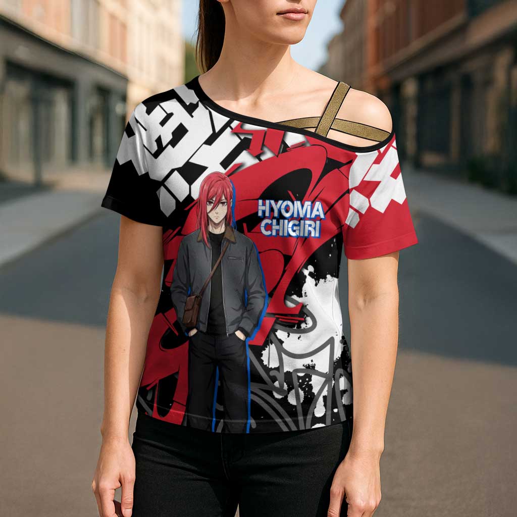 Hyoma Chigiri Blue Lock Cross Shoulder Shirt Urban Graffiti Street Art Style
