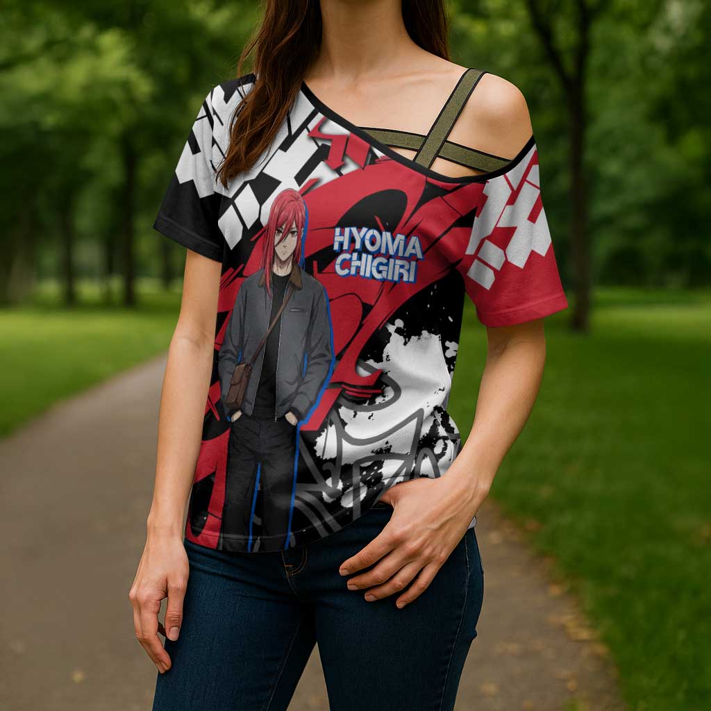 Hyoma Chigiri Blue Lock Cross Shoulder Shirt Urban Graffiti Street Art Style