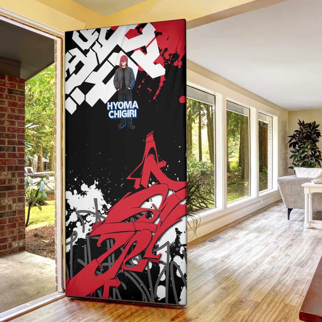 Hyoma Chigiri Blue Lock Door Cover Urban Graffiti Street Art Style
