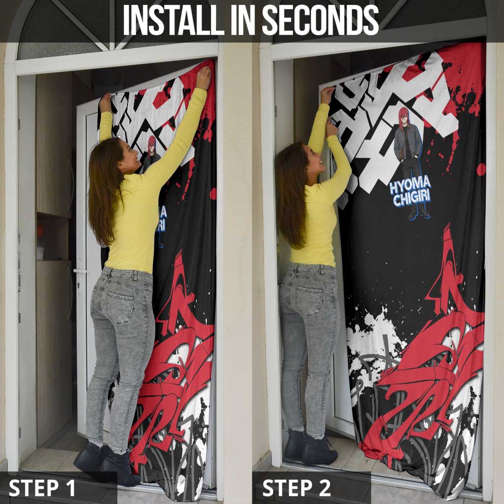 Hyoma Chigiri Blue Lock Door Cover Urban Graffiti Street Art Style
