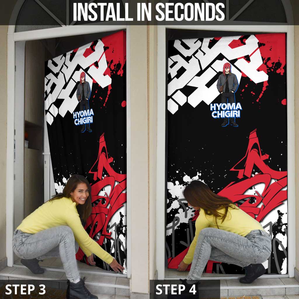 Hyoma Chigiri Blue Lock Door Cover Urban Graffiti Street Art Style