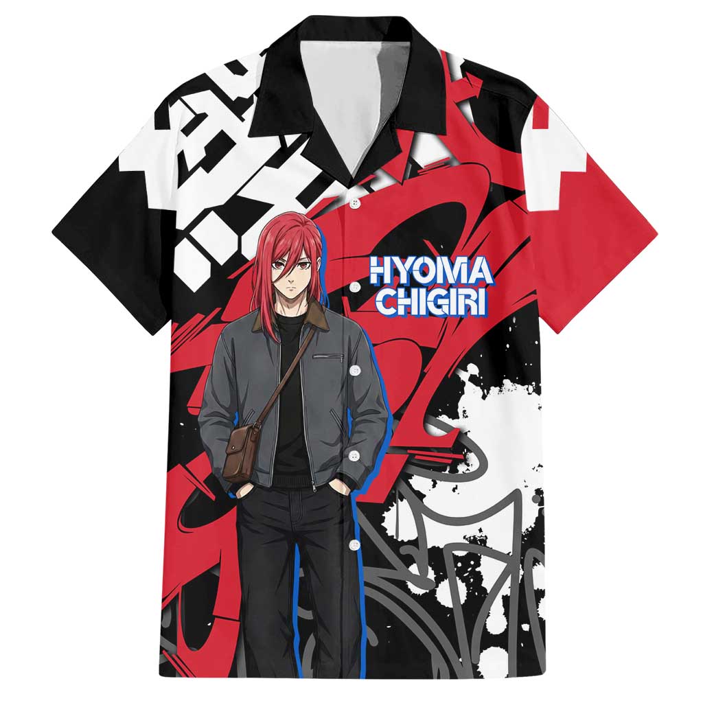 Hyoma Chigiri Blue Lock Hawaiian Shirt Urban Graffiti Street Art Style