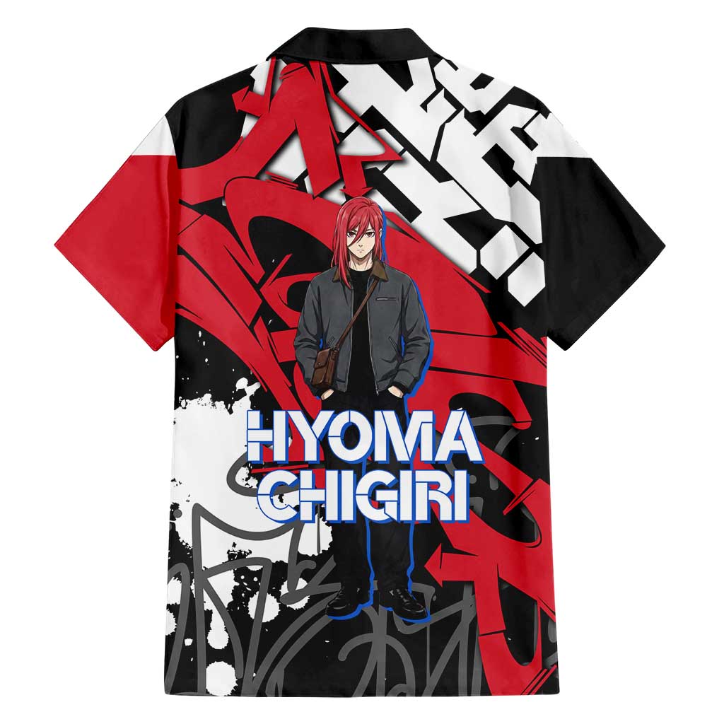 Hyoma Chigiri Blue Lock Hawaiian Shirt Urban Graffiti Street Art Style