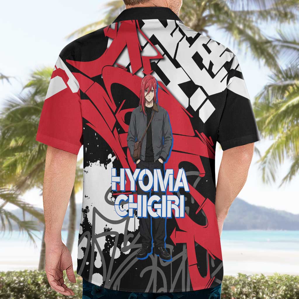 Hyoma Chigiri Blue Lock Hawaiian Shirt Urban Graffiti Street Art Style