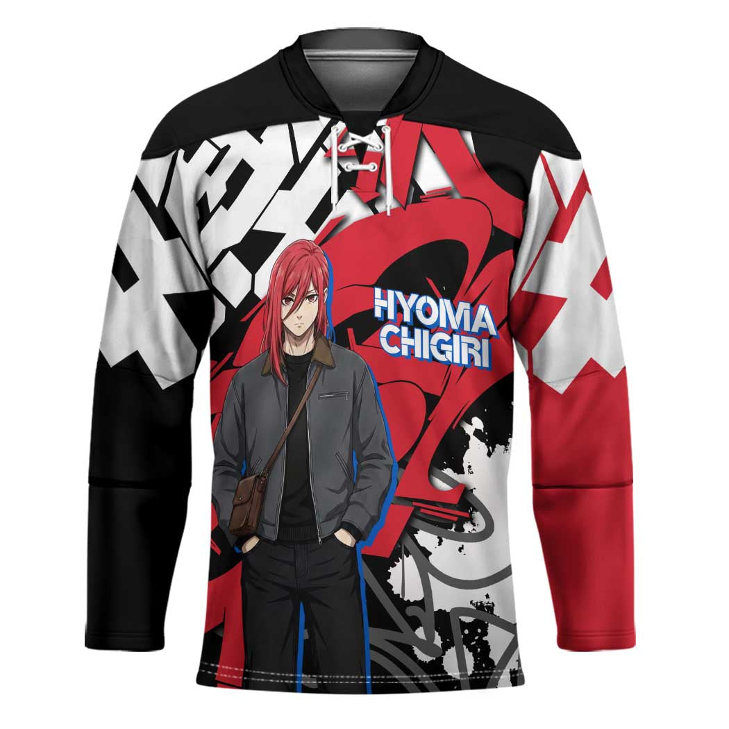 Hyoma Chigiri Blue Lock Hockey Jersey Urban Graffiti Street Art Style