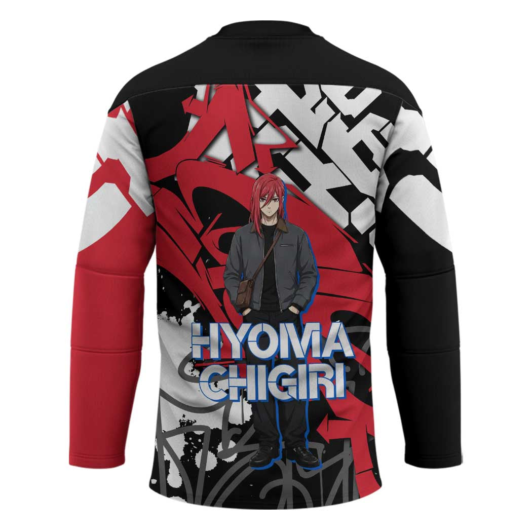 Hyoma Chigiri Blue Lock Hockey Jersey Urban Graffiti Street Art Style