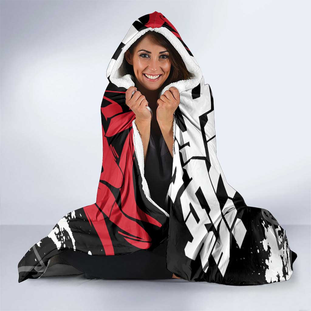 Hyoma Chigiri Blue Lock Hooded Blanket Urban Graffiti Street Art Style