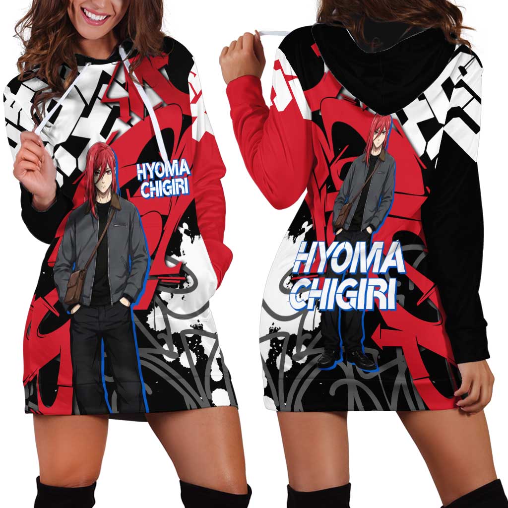 Hyoma Chigiri Blue Lock Hoodie Dress Urban Graffiti Street Art Style