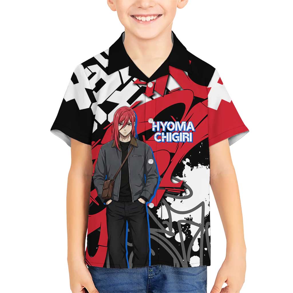 Hyoma Chigiri Blue Lock Kid Hawaiian Shirt Urban Graffiti Street Art Style