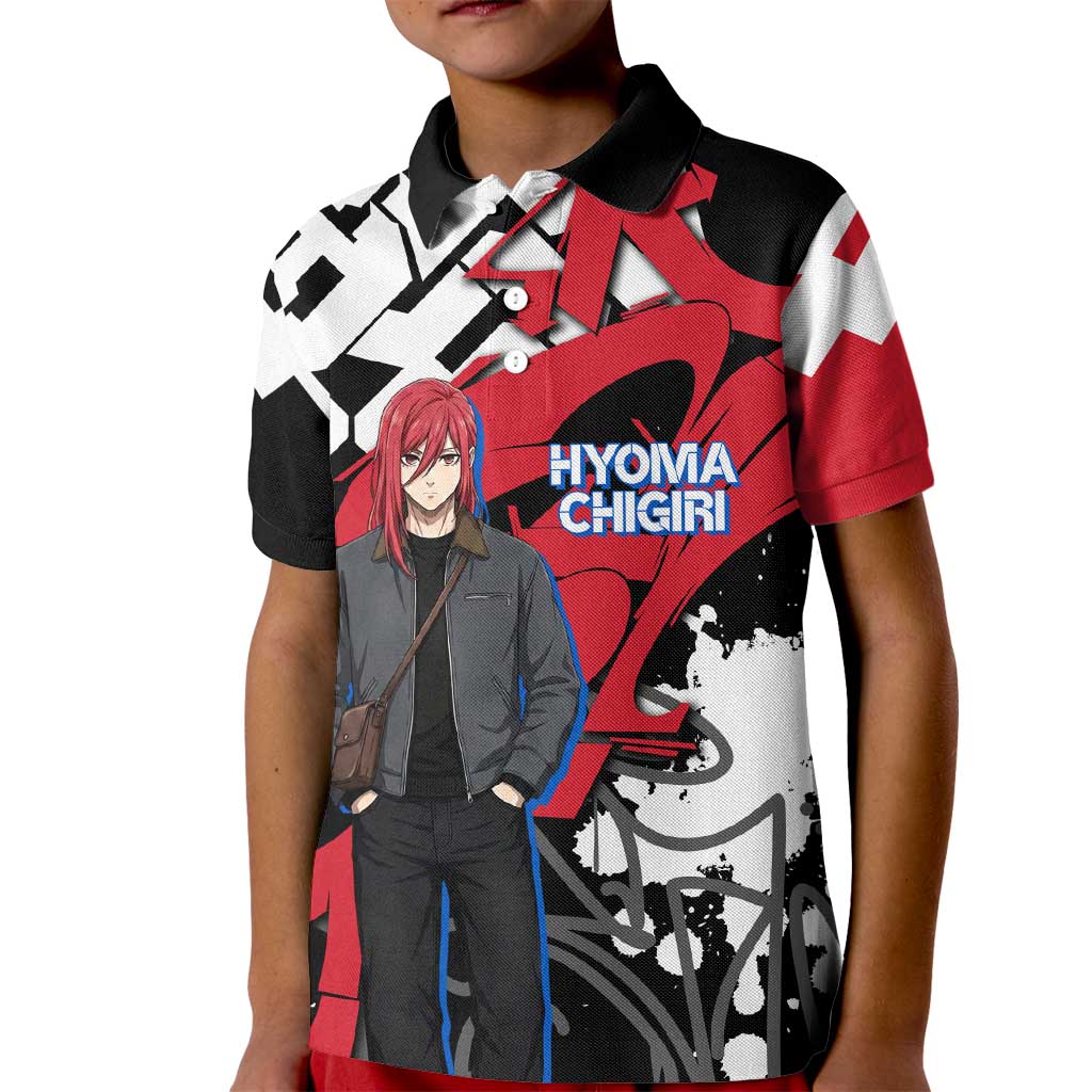 Hyoma Chigiri Blue Lock Kid Polo Shirt Urban Graffiti Street Art Style