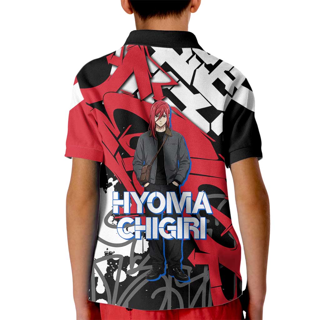 Hyoma Chigiri Blue Lock Kid Polo Shirt Urban Graffiti Street Art Style