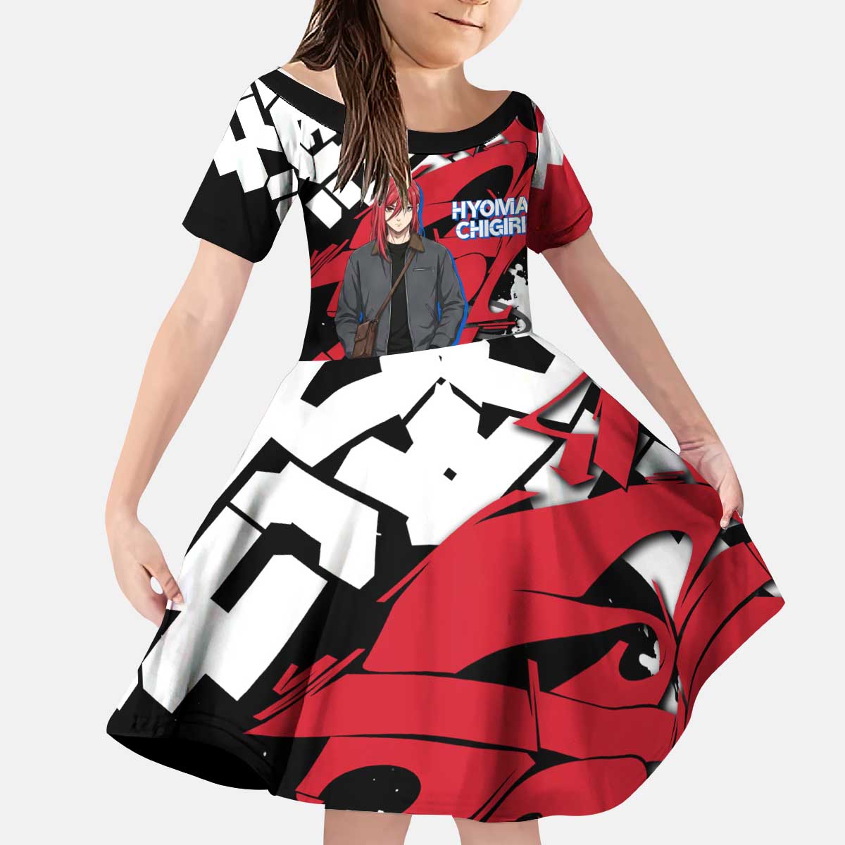Hyoma Chigiri Blue Lock Kid Short Sleeve Dress Urban Graffiti Street Art Style