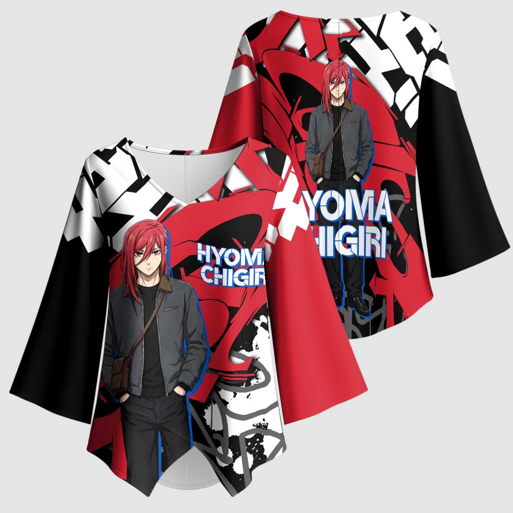 Hyoma Chigiri Blue Lock Kimono Sleeve Blouse Urban Graffiti Street Art Style