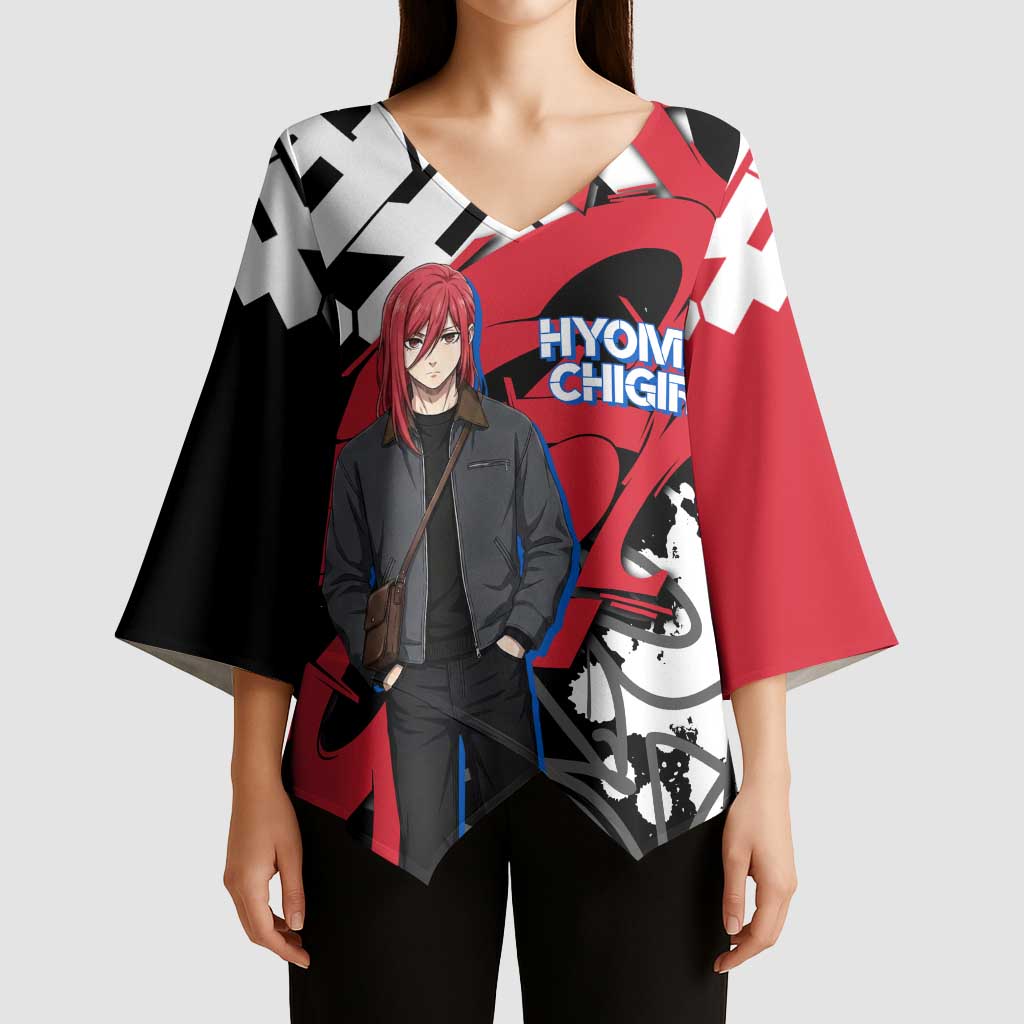 Hyoma Chigiri Blue Lock Kimono Sleeve Blouse Urban Graffiti Street Art Style