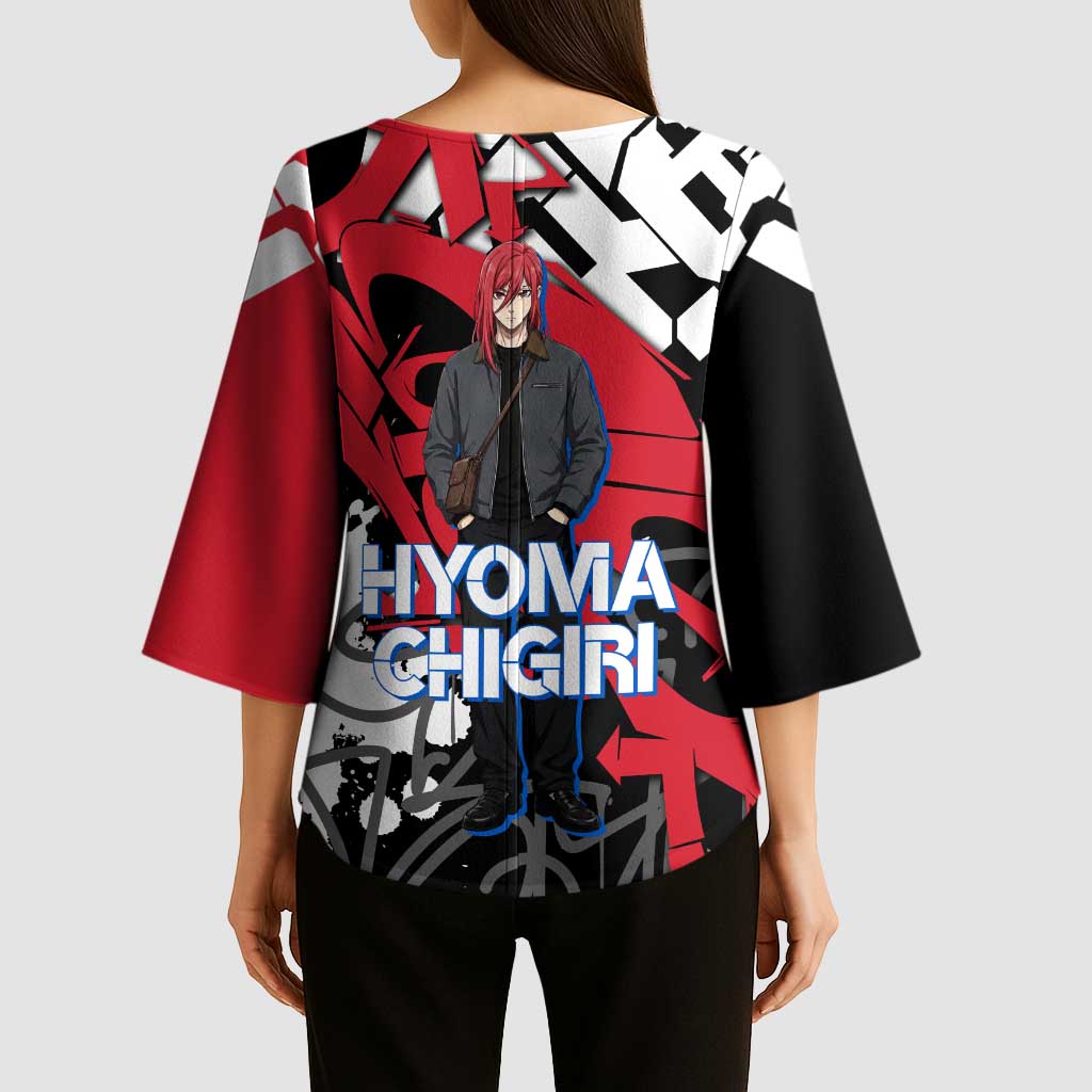 Hyoma Chigiri Blue Lock Kimono Sleeve Blouse Urban Graffiti Street Art Style