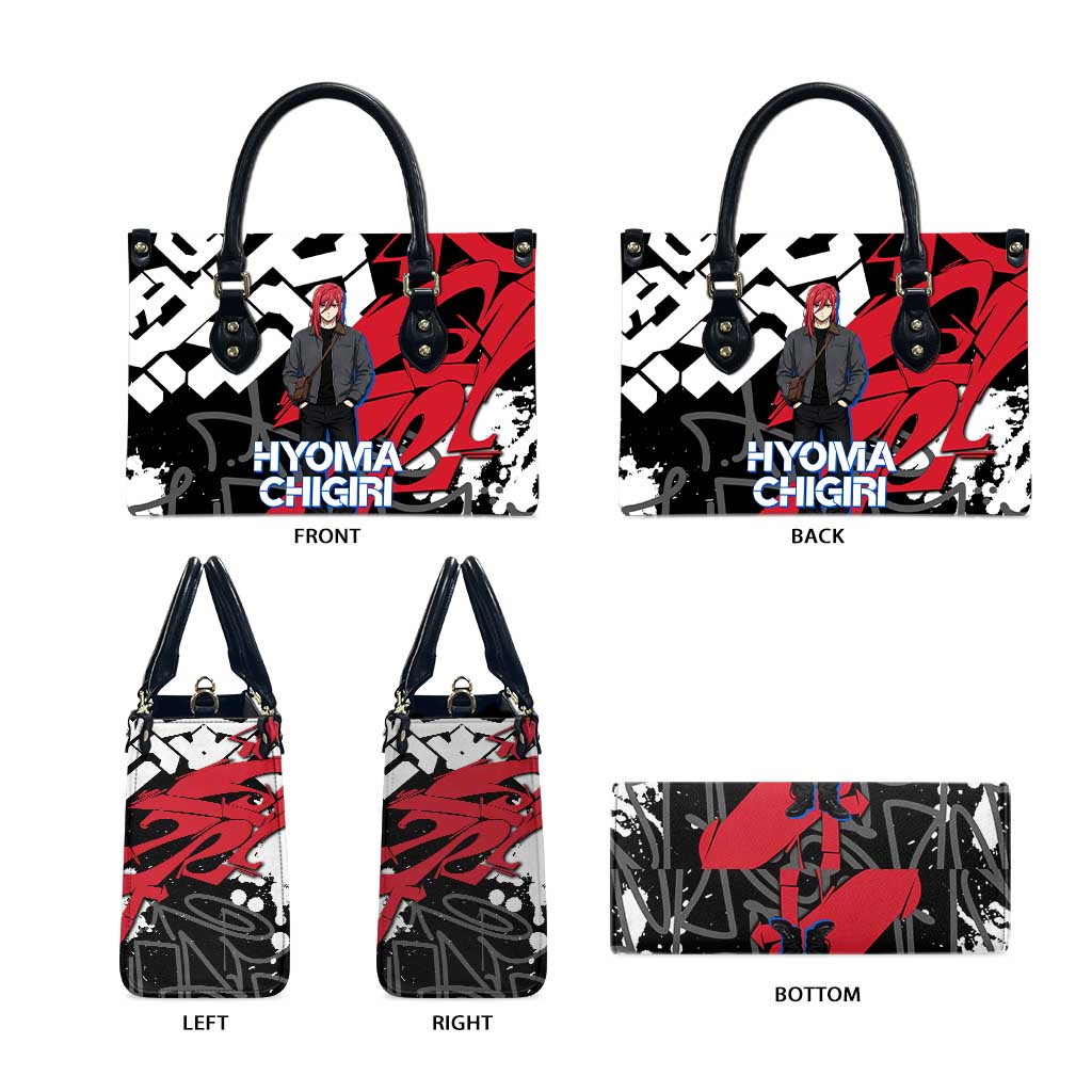 Hyoma Chigiri Blue Lock Leather Bag Urban Graffiti Street Art Style