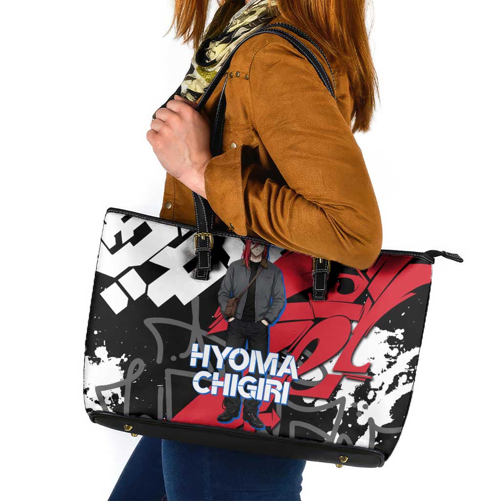 Hyoma Chigiri Blue Lock Leather Tote Bag Urban Graffiti Street Art Style