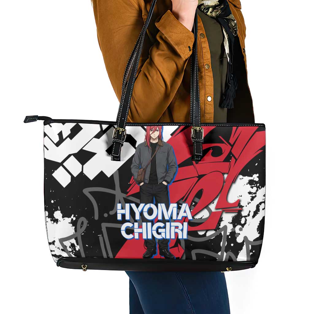 Hyoma Chigiri Blue Lock Leather Tote Bag Urban Graffiti Street Art Style