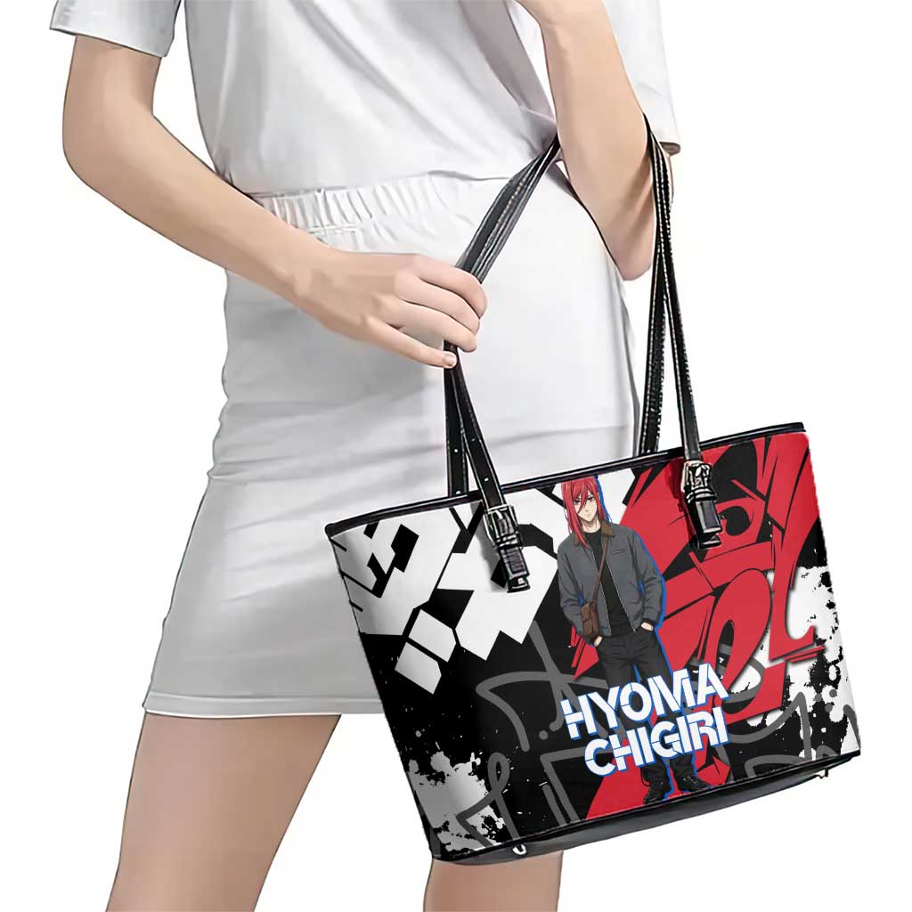 Hyoma Chigiri Blue Lock Leather Tote Bag Urban Graffiti Street Art Style