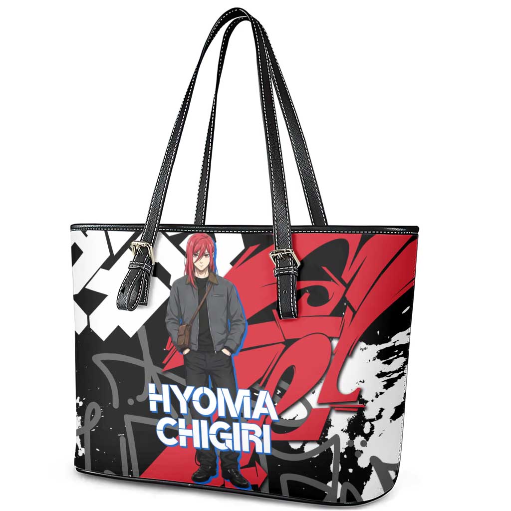 Hyoma Chigiri Blue Lock Leather Tote Bag Urban Graffiti Street Art Style