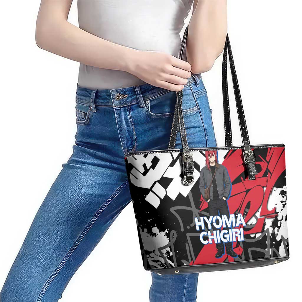 Hyoma Chigiri Blue Lock Leather Tote Bag Urban Graffiti Street Art Style