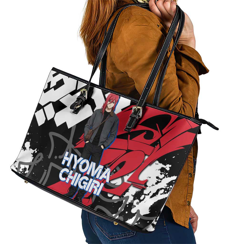 Hyoma Chigiri Blue Lock Leather Tote Bag Urban Graffiti Street Art Style