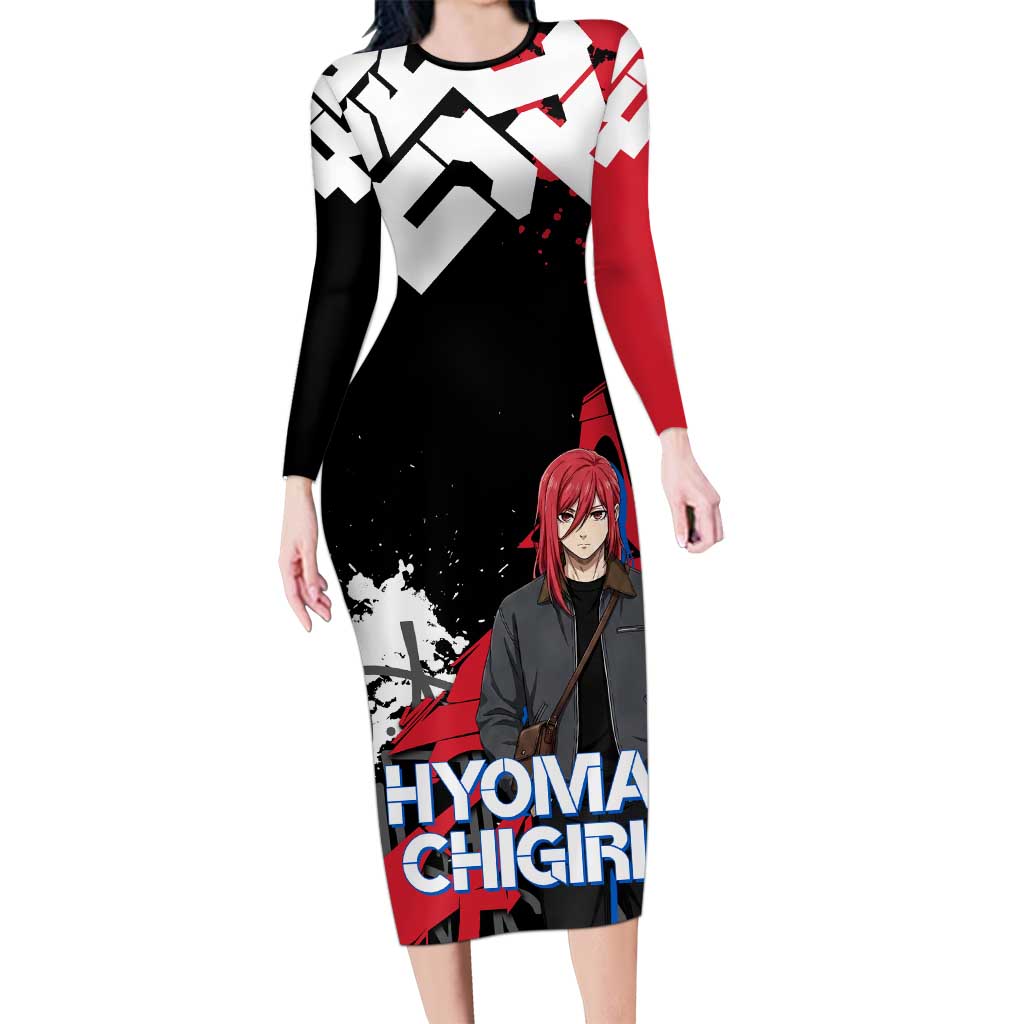 Hyoma Chigiri Blue Lock Long Sleeve Bodycon Dress Urban Graffiti Street Art Style
