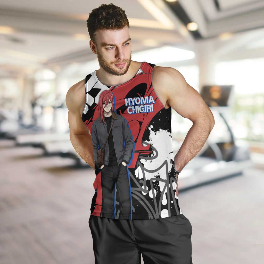 Hyoma Chigiri Blue Lock Men Tank Top Urban Graffiti Street Art Style