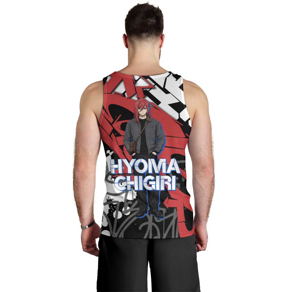Hyoma Chigiri Blue Lock Men Tank Top Urban Graffiti Street Art Style
