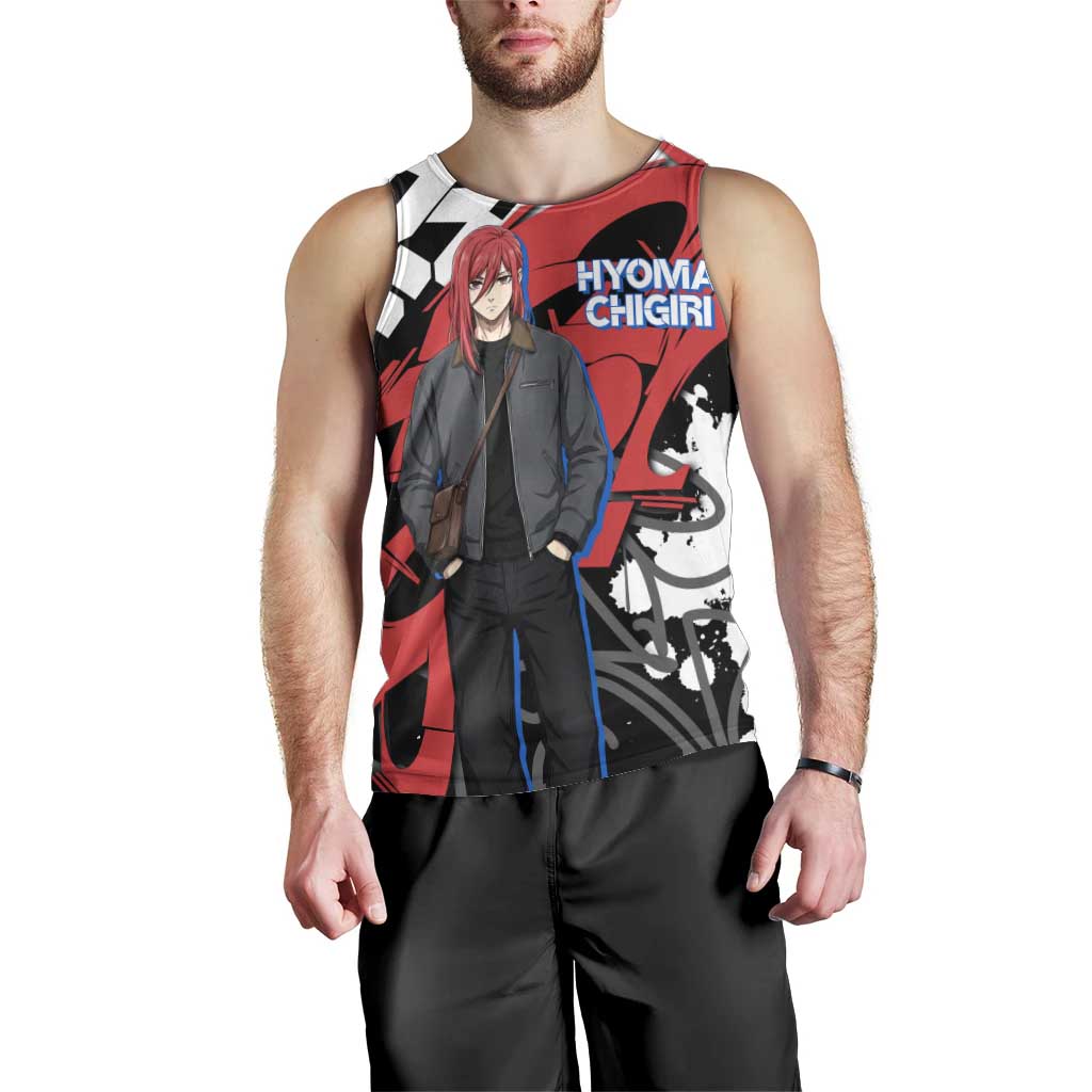 Hyoma Chigiri Blue Lock Men Tank Top Urban Graffiti Street Art Style