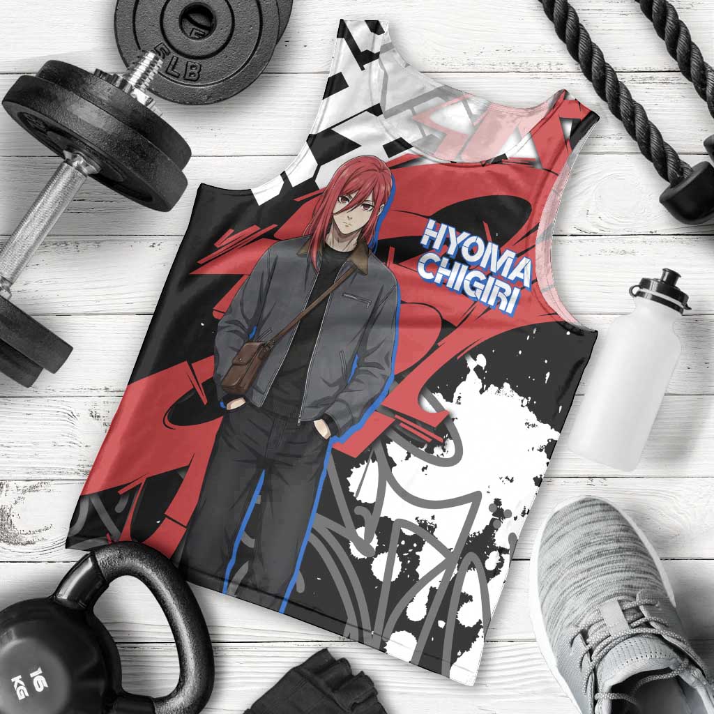 Hyoma Chigiri Blue Lock Men Tank Top Urban Graffiti Street Art Style